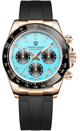 Pagani Design Herren-Armbanduhr Saphir Sport Quarzuhr Edelstahl Herren Wasserdicht Armbanduhr VK63 Uhrwerk Mode Chronograph