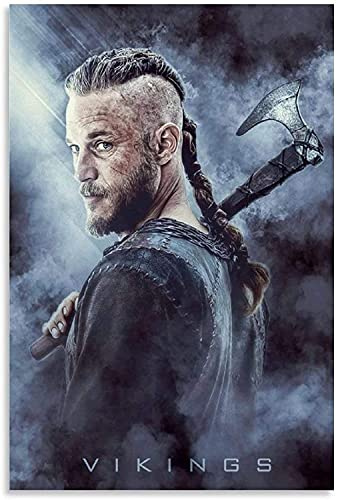 ERUZO DIY 5D Diamantmalerei Kristall Strass Malerei Vikings Ragnar Lothbrok Amerikanische Pop TV Serie Stickerei Bilder Kunsthandwerk für Erwachsene, 50x60cm