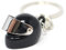 VmG-Store Motorrad Helm Schlüsselanhänger mit Klappvisier S018 (Schwarz)