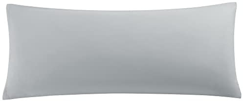 sourcing map Weicher Kissenbezug aus gebürsteter Mikrofaser, mit Reißverschluss, Nackenrolle, lange Kissenbezüge für Körperkissen, Grau, 50,8 x 139,7 cm