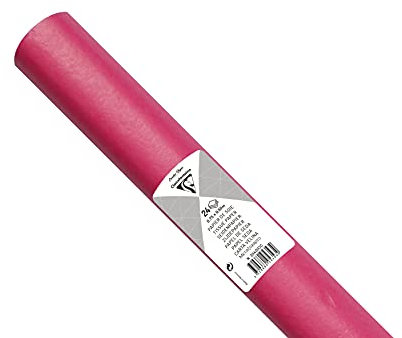 Clairefontaine 394003C - Rolle mit 24 Bogen Seidenpapier 18g, 50x75 cm, ideal für Bastelaktivitäten, DIY-Projekte und Verpackungen, wasserfest und säurefrei, 1 Rolle, Zyklamenrot