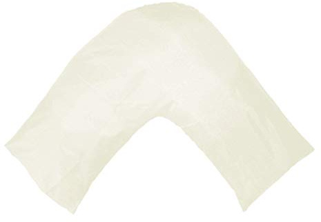TAOSON Silky Soft Satin Soild Envelope Style V Shaped/Tri/Boomerang Pillow Cover Pillowcase Pillow Protector Cushion Cover Non Zippered Only Cover No Insert (Ivory)