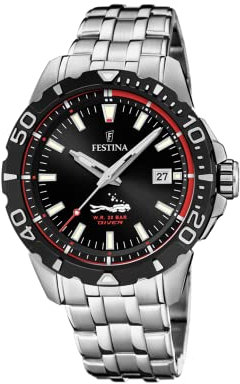Festina Unisex Erwachsene Analog Quarz Uhr mit Edelstahl Armband F20461/2