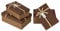 Kleenes Traumhandel 3er Set Geschenkboxen Rechteck Typ E2 - Größen: 23x16x9cm, 21x14x8cm, 19x12x7cm (Braun)