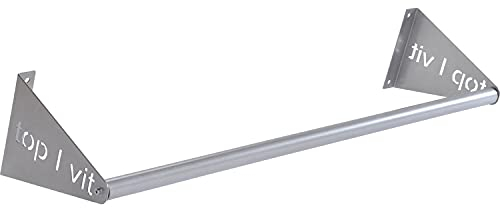 top vit Premium Mattenwandhalter zur Aufbewahrung von Gymnastikmatten (Silber, 68 cm)