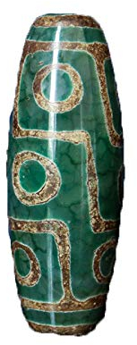 ZHIBO Tibet Neunäugige Dzi-Perlen, Achat, grüne Schildkröten-Anhänger, Stein, Achat