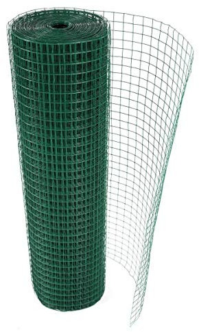 Luebel PVC Coated Mesh Wire Green Fencing 90/120cm Garden Galvanised Fence Net 30/45 M (1.2M x 30M)