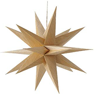 Boltze Dekohänger Stern Kyla Papier Ø40cm Hellbraun (1 Stück)