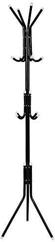 Springos Portemanteau sur pied - 12 crochets - Noir - Pour vêtements