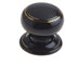 Frelan Pair of 62mm Black Porcelain/Ceramic Mortice Door Knobs
