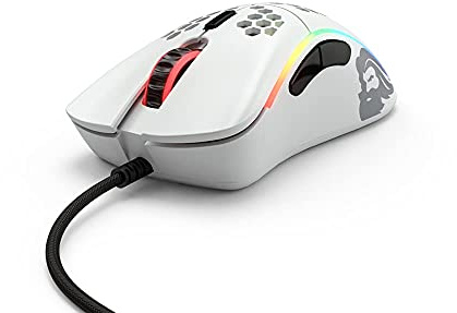 Glorious Model D- (Minus) Gaming Mouse, Glossy White (GLO-MS-DM-GW) (Renewed)