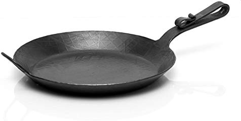 Helmensdorfer Bratpfanne | Servierpfanne Ø 28 cm Hammer-Geschmiedete Eisenpfanne