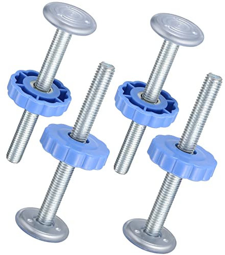 YiPHomn 4 Pcs M10(10mm) Pressure Mounted Baby Gates Threaded Spindle Rods, Blue, Alloy Steel & Plastic, Suitable for Baby & Pets, Easy to Install, Stable & Durable