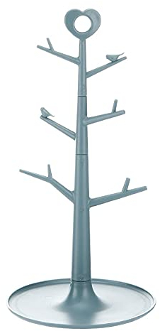 Mug Holder Tree, Mug Holder Coffee Mug Holder Removable Organizer Mug Rack Stand Countertop Mug Tree Home Storage Mug Hooks for Counte (Blue)