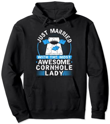 Just Married, Cornhole Wedding Ehe Partner Ehemann Pullover Hoodie