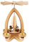 Seiffener Volkskunst | Erzgebirgische Teelichtpyramide klassisch | 28 cm Weihnachtspyramide | traditionelle Volkskunst aus dem Erzgebirge | Waldleute