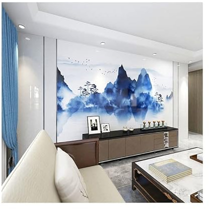 Chinese abstract art ink and landscape living room TV background wall paper mural bedroom wall cloth 3d tapete Vlies effekt TV die fototapete Wandbild Wohnzimmer Schlafzimmer-150cm×105cm