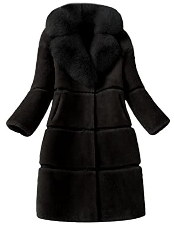 Kobilee Giacca Invernale Donna Curvy Pelliccia Ecologica Calda Giubbino Pesante Lungo Mezza Stagione Giacca Pile Giubbotto Elegante Sherpa Fodera Cappotto Teddy Maglione Morbida