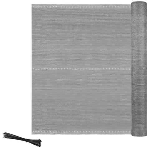 Joparri Zaunblende Sichtschutz Zaun, Schattiernetz 1,8 x 20m, 150 g/m² HDPE Tennisblende Schattennetz Windschutz Staubschutz Sonnenschutz mit Kabelbinder, Reißfest Schattiermatte Gewebe Netz Anthrazit