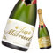 Just Married Hochzeit-Flaschenetikett 2 Stück für Sekt- & Weinflaschen selbstklebend; Hochzeit-Geschenk (14,8 x 10,5 cm) (Gold & Weiß)