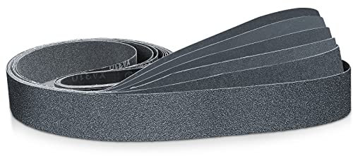 Sruhrak Schleifbänder 50 x 2000mm- 6 Stück 1 X 60/120/240/400/600/800 Grit Siliziumkarbid-Schleifbänder zum Polieren und Entrosten von Metall