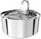 PEKTACO Fontaine à Eau pour Chat – Fontaine à Eau pour Animaux de Compagnie – Filtres de Rechange pour Distributeur d'eau de 3,2 l en Acier Inoxydable pour Chats à l'intérieur