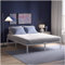 Dreamzie Cadre de Lit 140 x 190 avec Sommier en Métal Blanc - Sommier 140x190 avec Pieds - Hauteur de 41 cm - Structure Solide, Assemblage Facile, Grande Capacité de Rangement 38cm
