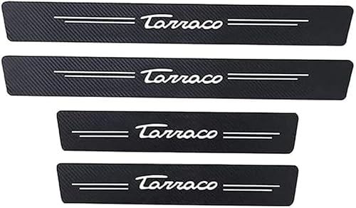 DIOTTI 4 Stück Auto Einstiegsleisten für Seat Leon Tarraco FR Mk2 Mk3 Altea Ibiza Altea, Carbon Fiber TüRschweller Schutzpedal Abdeckung Kratzfest Aufkleber,60
