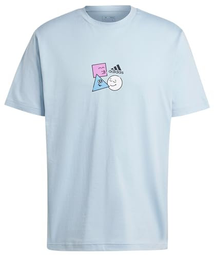 adidas Herren Positivity Shapes Graphic Tee, Wonder Blue, L