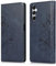 MOONESS Cover per Samsung Galaxy A15 4G / 5G (6,5),Flip Custodia a Libro in Pelle PU Premium Goffratura Portafoglio Case per Samsung Galaxy A15 4G / 5G - Blu