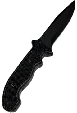 TEKKA BUDO Trainingsmesser Experte - schwarz, 29 cm - Übungsmesser (stumpf) Kunststoff - Selbstverteidigung, Krav MAGA, Kampfsport Training