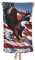 WURTON Strandtuch, Motiv: Adler mit USA-Flagge, Pool-Handtücher für wichtige Geschenke, Badetücher für Hochzeit für Erwachsene und Kinder