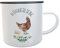 Kilala Kaffeetasse Hühner-Motiv Geschenk Dankeschön Eier Hühnerhof Kaffeebecher Huhn Leicht & Robust für Outdoor (Hühnerliebe Aquarell)