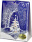 Ratags Kerze Segel, blau, Motiv Stille Nacht Höhe 12 cm