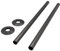 VANCOCO 2Pcs 300mm×15mm Radiator Pipe Sleeves, Black Nickel Radiator Collars Cover Pair Radiator Pipe Covers