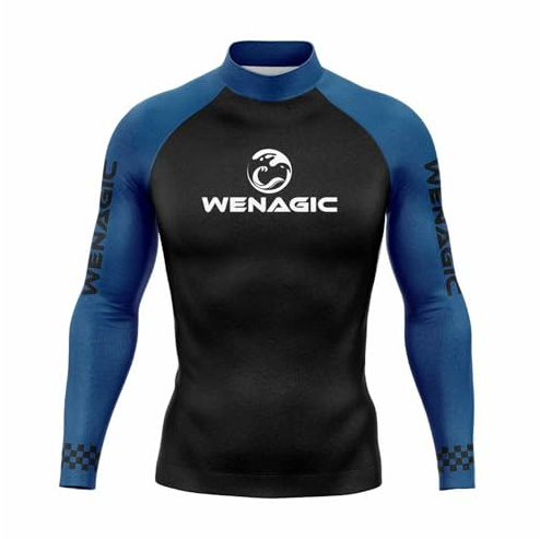 T-shirt à manches longues pour homme - Séchage rapide - Protection UPF 50+ - Compression - Pour la natation, le surf et la plage, 10, Small