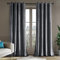Deconovo Rideaux Thermiques Velour 100% Occultant Noël, Décoration pour Salon Cuisine, Luxueux Élégant Draperies Intérieurs Gris foncé 140x270 CM