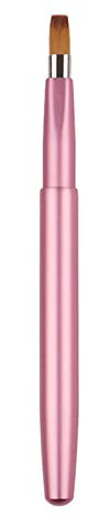 Pinceau à lèvres professionnel avec couvercle rétractable et portable pour application de rouge à lèvres brillant outils de maquillage