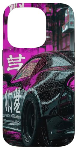 JDM Japan Inlandsmarkt Rennwagen Tokio Skyline bei Nacht Hülle für iPhone 14 Pro