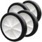 KetoBarrow Stabiliser Wheels 4 100mm White Wheel 8mm Bore Small Wheels for Stabiliser, Cart, Truck, Shopping Trolley, Air Compressor - Pack of 4 Wheels With Puncture Proof Rubber Tyre 8mm Bore