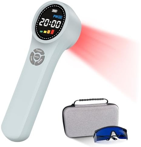Frovab Rotlicht Therapie Gerät Infrarotlampe 4x980nm+4x810nm+16x660nm Tragbares Rotlichtlampe Gerät Rotlichttherapie Handgerät zur Schmerzlinderung zu Hause für Rücken,Knie, Schultern, Muskeln
