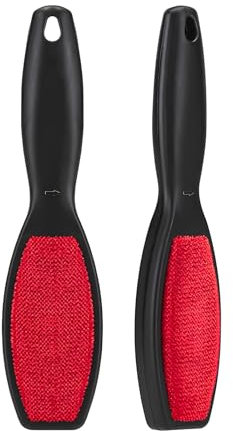2Pcs Double Sided Lint Brush & Clothes Fluff Remover, Reusable Pet Hair Remover Brush for Clothes, Furniture, Carpets – Durable Plastic Design, Portable Fabric Cleaner for Cat/Dog Fur, Dust, And Lint
