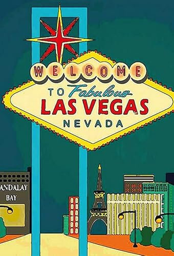 mrdeco Plaque en bois 20 x 30 cm Welcome to Fabulous las Vegas