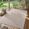 SIMPEX Outdoor Teppich Wetterfest Beige 200x290 cm, UV-beständig, ideal für Küche, Balkon, Terrasse, Garten Wohnzimmer Esszimmer, Skandinavisches Boho-Design, Pfelgeleicht