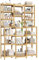 FOREHILL Étagère de Rangement à 7 Niveaux Étagère Salle de Bain avec 20 Étagères en Bambou Meuble de Rangement pour Cuisine Salon Chambre 105x28x160.7cm Chêne