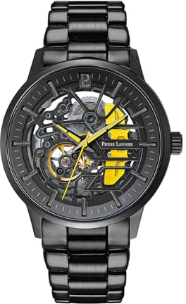 Pierre Lannier - Armbanduhr Automatic Paddock - Automatic Uhrwerk - Gehäusedicke: 12.3 mm - Gehäusebreite: 43 mm - Edelstahl - 5 ATM