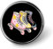 Broches rondes vintage en forme de patins à roulettes des années 80, badges personnalisés pour décoration de vêtements
