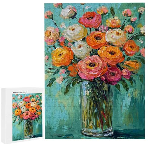 Puzzle 5000 Teile Erwachsene Vase Blumen, Impossible Klassische Jigsaw Puzzles 156 x 105cm, Geschicklichkeitsspiel für die ganze Familie, Puzzle farbenfrohes Legespiel Home Dekoration Geschenk k-438