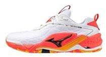 Mizuno Wave Stealth Neo 2 Sneaker Weiß/Orange/Gelb 2025, Weiß, Rot, Gelb, 44 EU