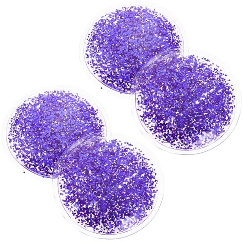 Yardwe Gel Augenpads zur Kältetherapie und Entspannung der Haut um Augen 2 Paar Lila Gel Kompressen für Sommer und Geschenk
